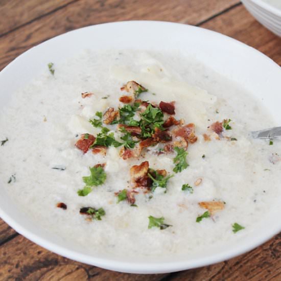 Roasted Cauliflower “Potato” Soup