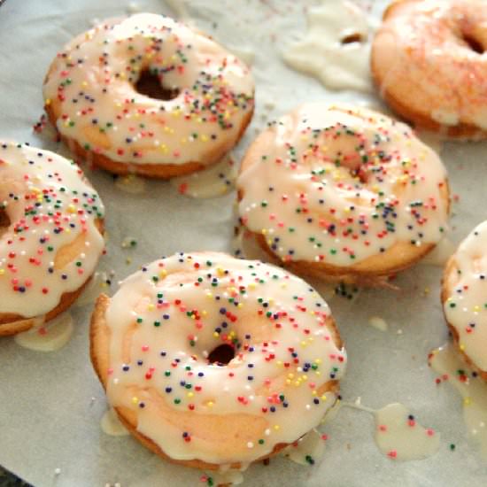 Pink Lemonade Sprinkled Donuts