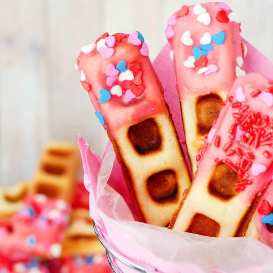 Sugar Cookie Waffle Sticks