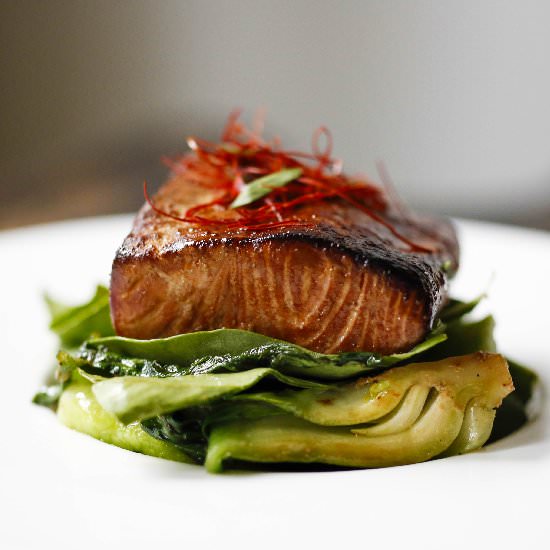 Five Spice Salmon with Bok Choy