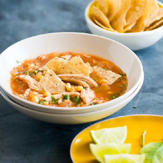 Slow Cooker Chicken Tortilla Soup