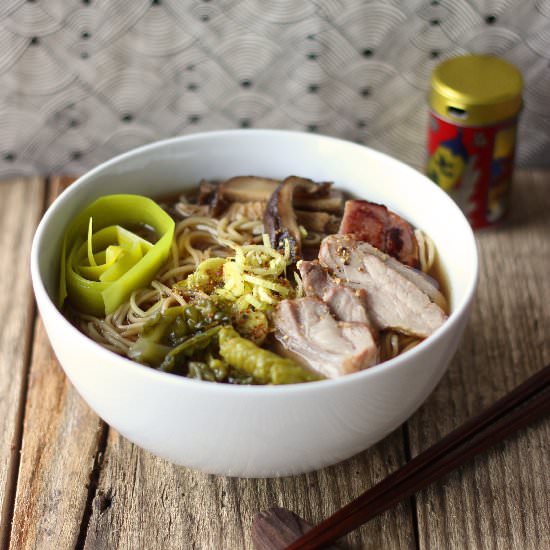 Pork & miso ramen soup