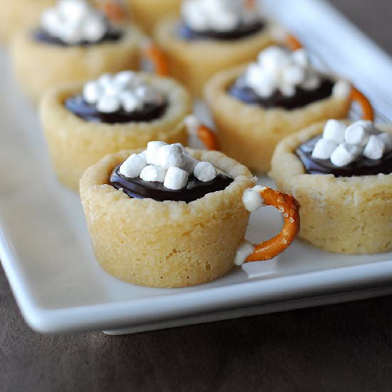 Hot Chocolate Cookie Cups