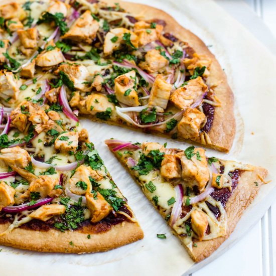 BBQ Chicken Pizza (paleo-friendly)