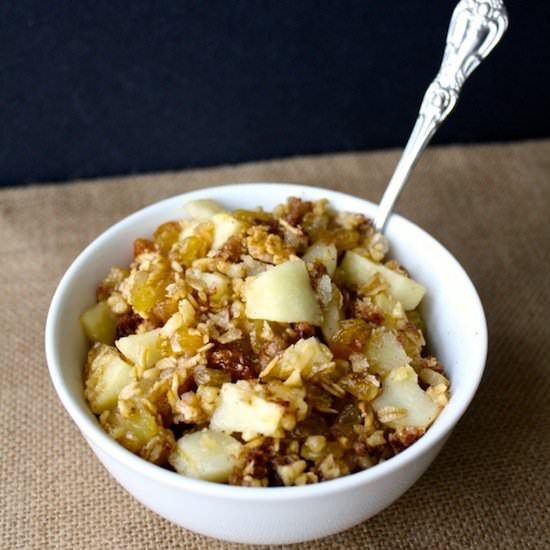 Apple Raisin Walnut Crumble