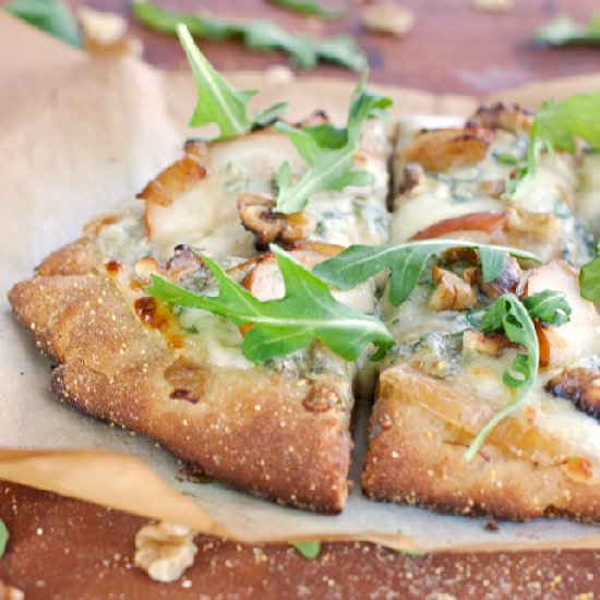 Pear, Walnut, Blue Cheese Pizza