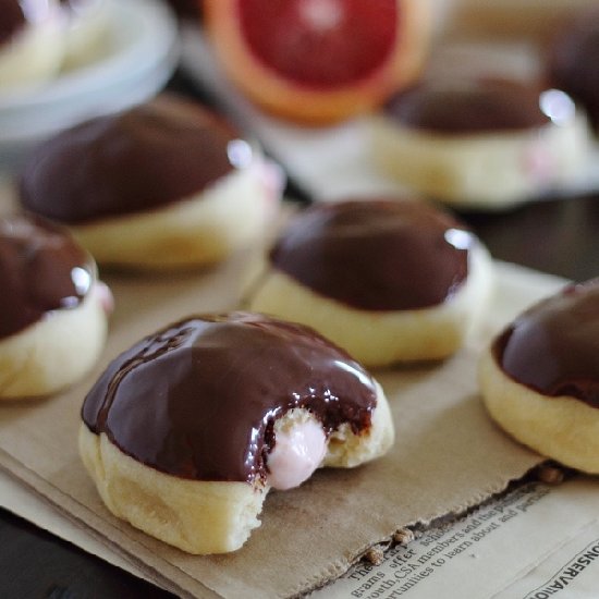 Blood Orange Cream Cheese Donuts