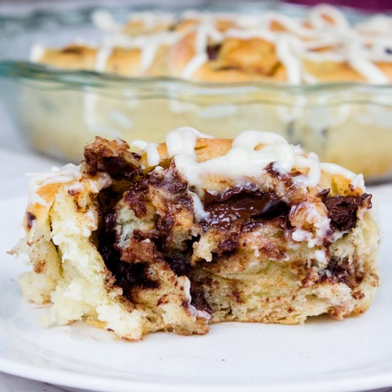 Gooey Chocolate Cinnamon Rolls