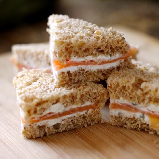 Smoked Salmon Tea Sandwiches