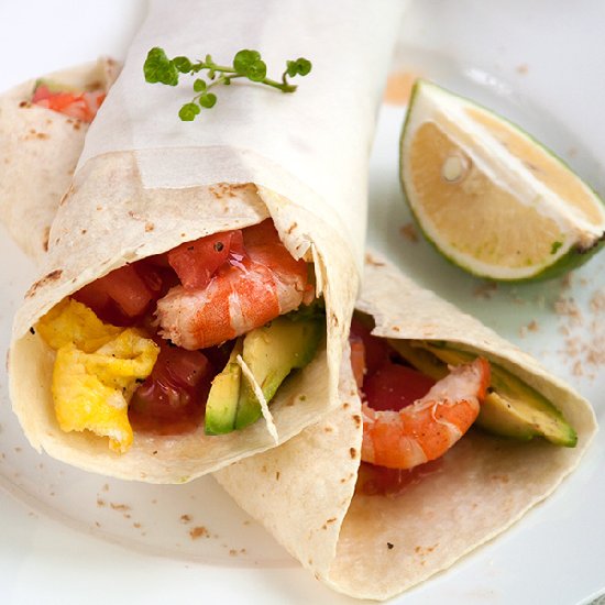 Healthy Colorful Breakfast Wrap