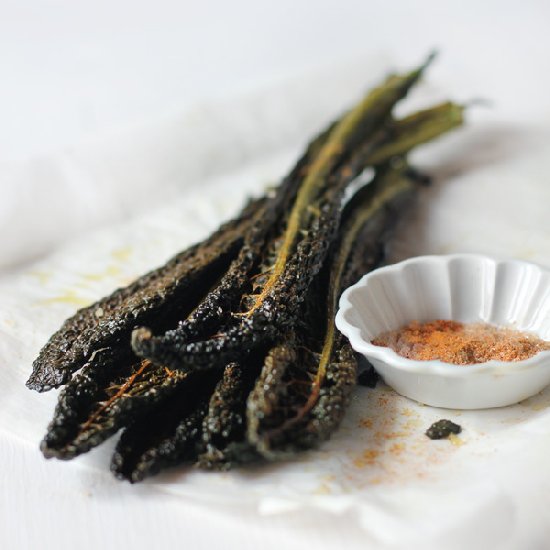 Tuscan Kale Chips with Spiced Salt