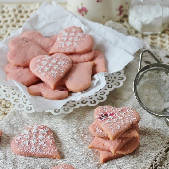 Beetroot Heart Cookies