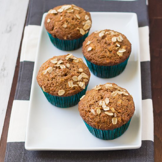 Moist and Healthy Carrot Muffins