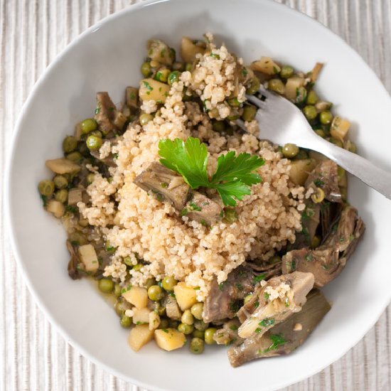 Artichoke and Pea Quinoa