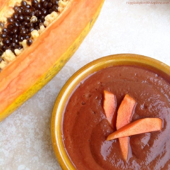 Chocolate Papaya Pudding