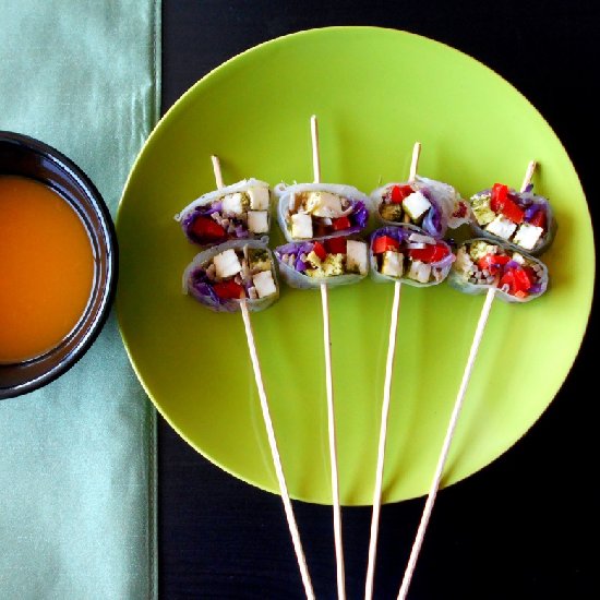 Vegetarian Rolls with Apricot Sauce