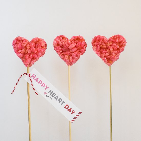 Valentine Heart Rice Krispie Treats