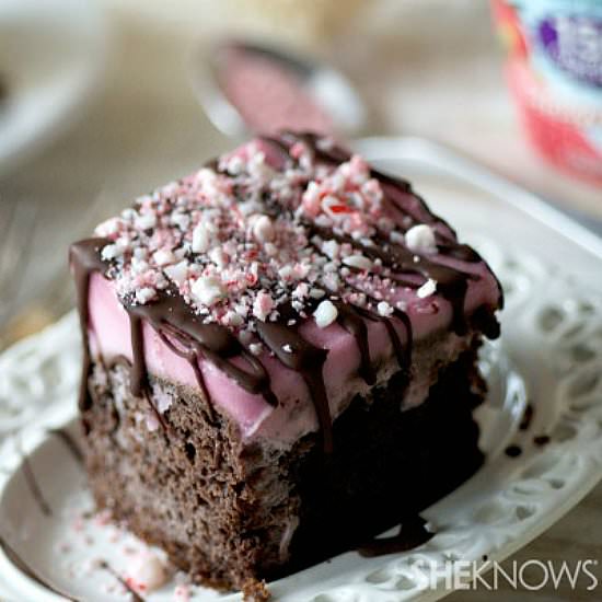 Skinny Peppermint Ice Cream Cake