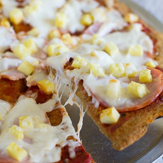 Sweet Potato Crust Hawaiian Pizza