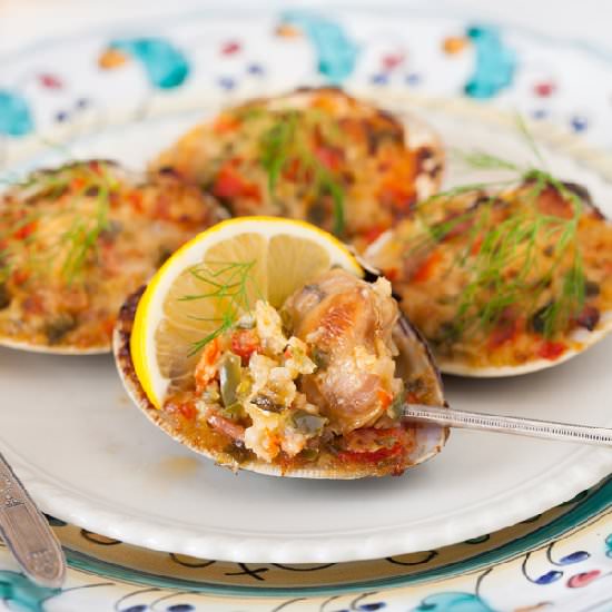 Old-Fashioned Stuffed Baked Clams