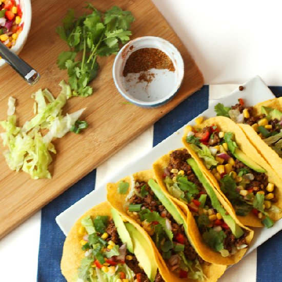 Lentil Mushroom Walnut Tacos