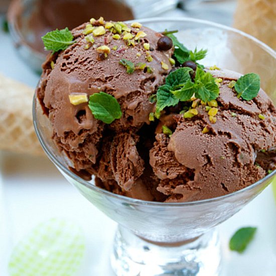 Dark Chocolate Pistachio Gelato