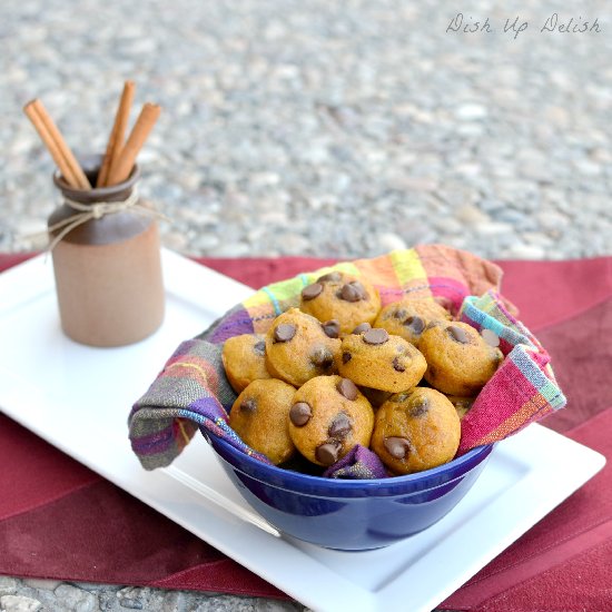 Pumpkin Chocolate Chip Mini Muffins