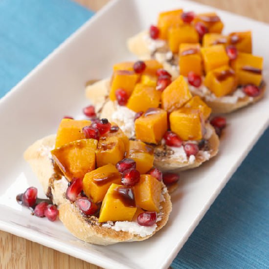 Pomegranate Squash Crostini