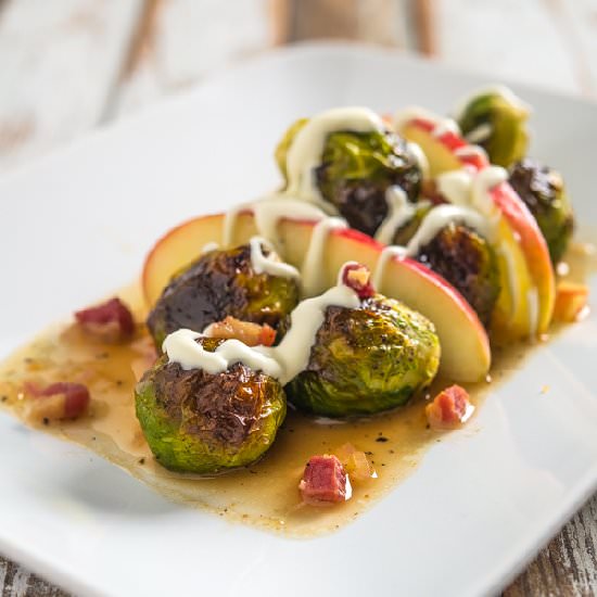 Roasted Brussels Sprouts with Apple