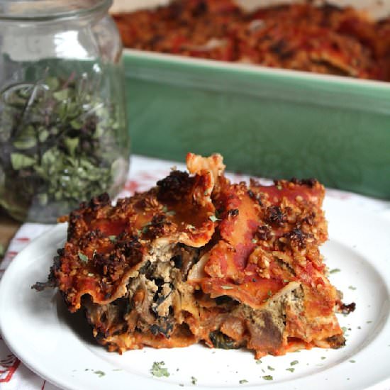 Spinach & Wild Mushroom Lasagna