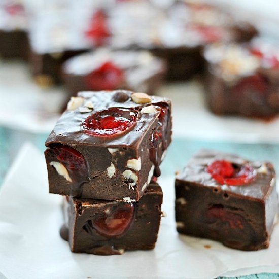 Chocolate Covered Cherry Fudge