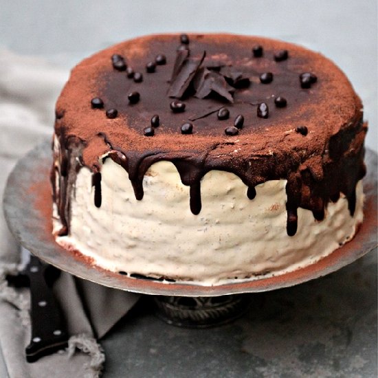 Coffee Chocolate Mascarpone Layered Cake