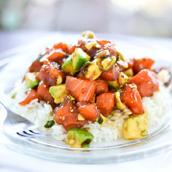 Salmon & Avocado Poke Bowl