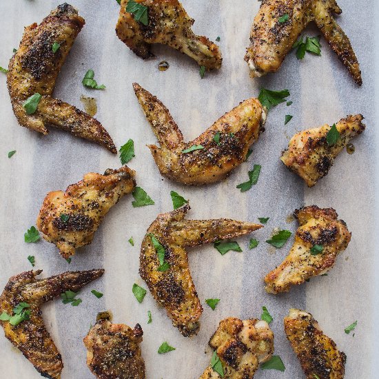 Crispy Baked Lemon Pepper Wings