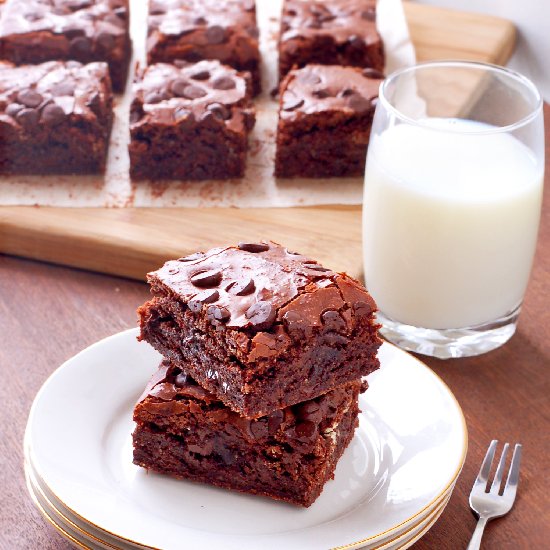 Gluten-Free Chocolate Chip Brownies