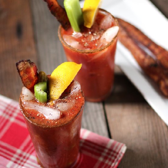 Smoked Bloody Mary w/Smoked Bacon