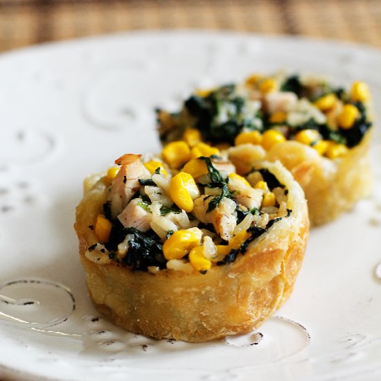 Chicken Spinach Cups