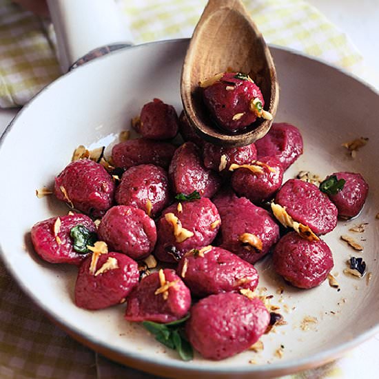 Beetroot Garlic Gnocchi