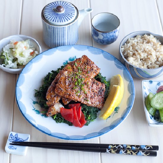 Barbecued Blackened Rockfish