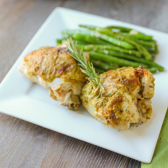 Rosemary mustard skillet chicken