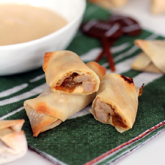 Beer and Mustard Bratwurst Wontons