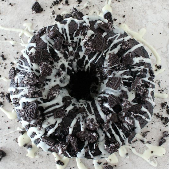 Oreo Cream Filled Bundt Cake