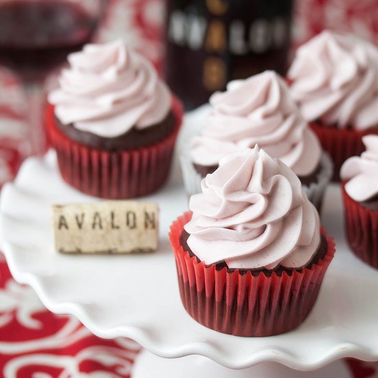 Chocolate Red Wine Cupcakes