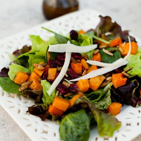 Greens w/ Roasted Butternut Squash