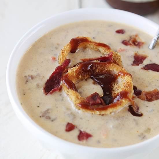 Western Bacon Cheeseburger Soup!