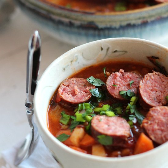 Lentil Sausage Soup