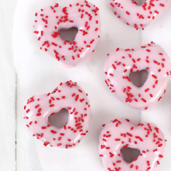 Chocolate Cherry Glazed Donuts