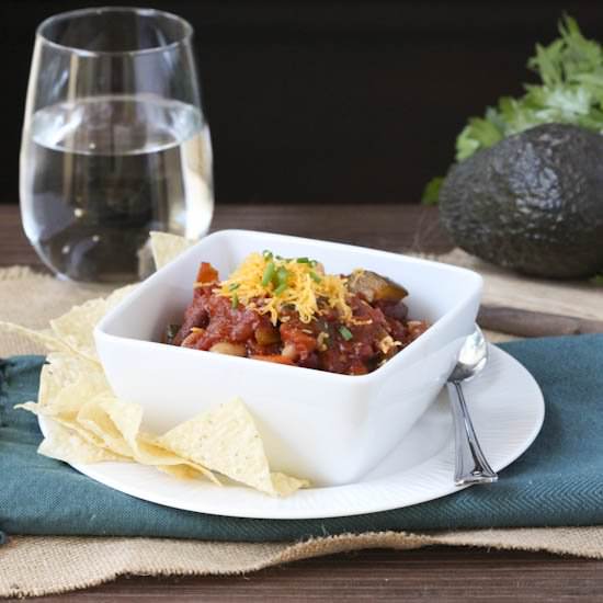 Three Bean Vegetarian Chili