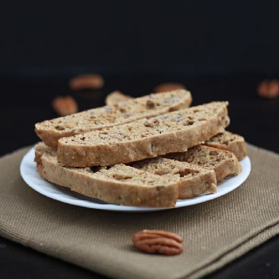 Whole Wheat Banana Pecan Biscotti