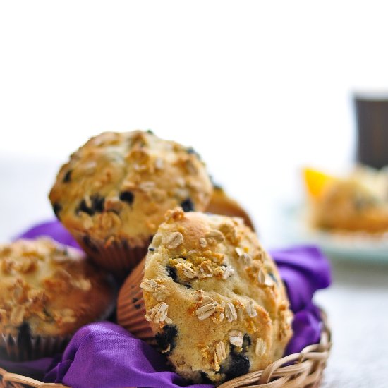 Blueberry Muffin with Orange Topping